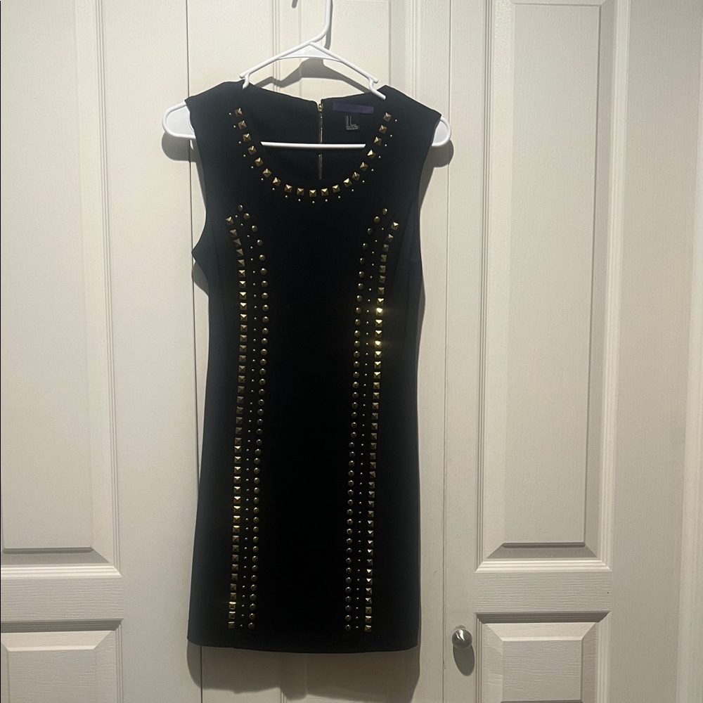 Forever 21 Black Dress with Gold Studs